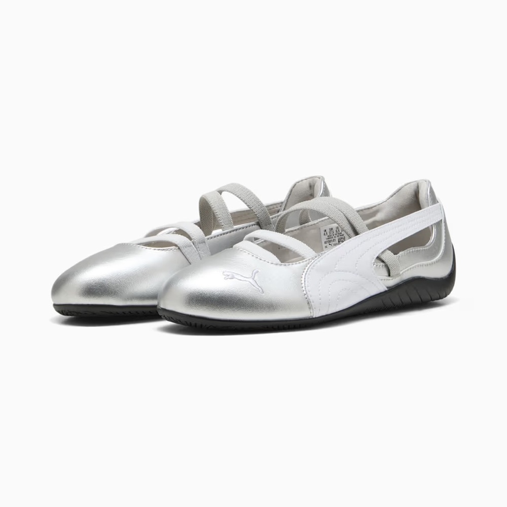 NWT PUMA Sz 7 Speedcat Silver Metallic Ballet Flats